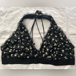 NWOT Victoria's Secret PINK Black Lace Bralette